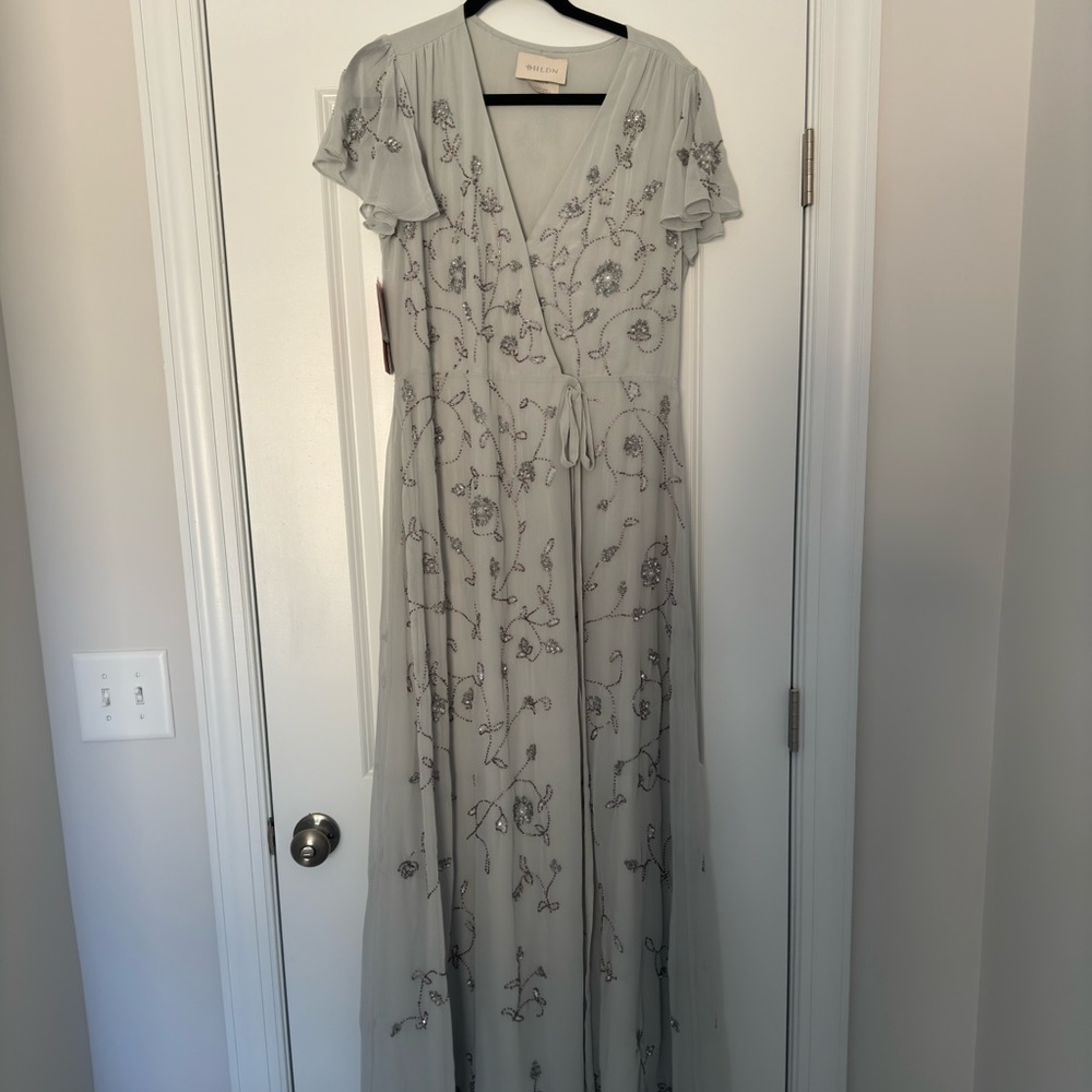 BHLDN Plymouth Beaded Wrap Dress